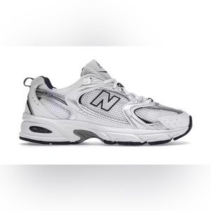 New Balance 530 Sneaker- white silver navy